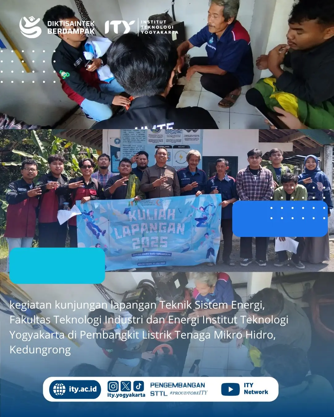 Kuliah Lapangan Teknik Sistem Energi ke PLTMH Kedungrong