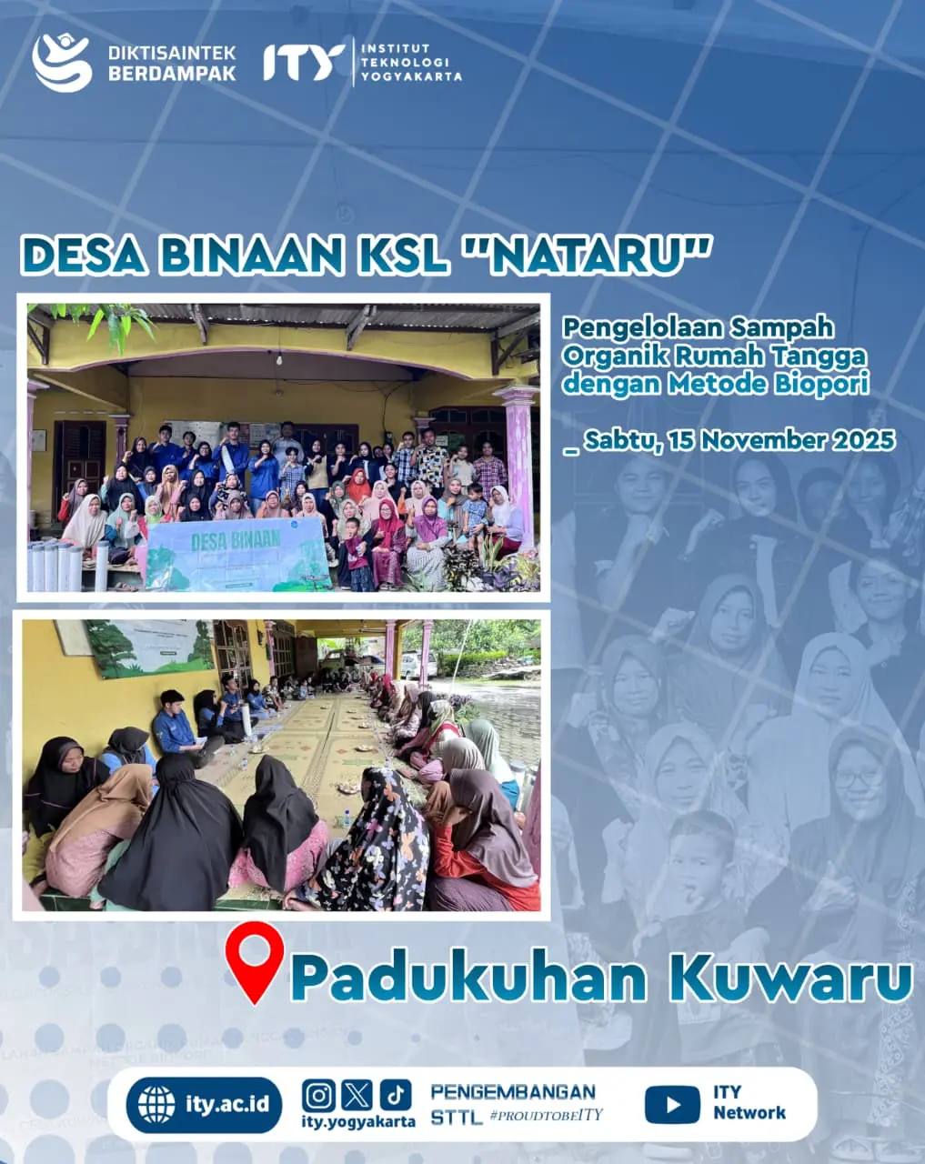 Pengelolaan Sampah Rumah Tangga, KSL ITY Memasang Biopori Di Padukuhan Kuwaru