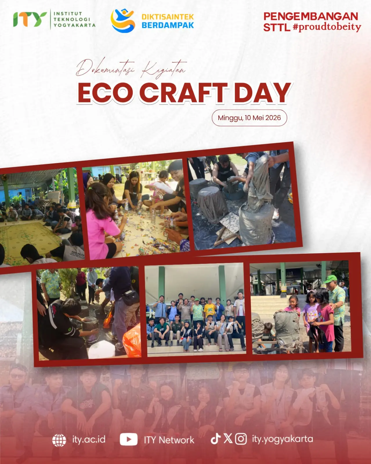 Gotong Royong Hijau Bantaran Sungai Code : Sinergi Mahasiswa ITY dan Warga Sulap Sampah Jadi Karya Seni