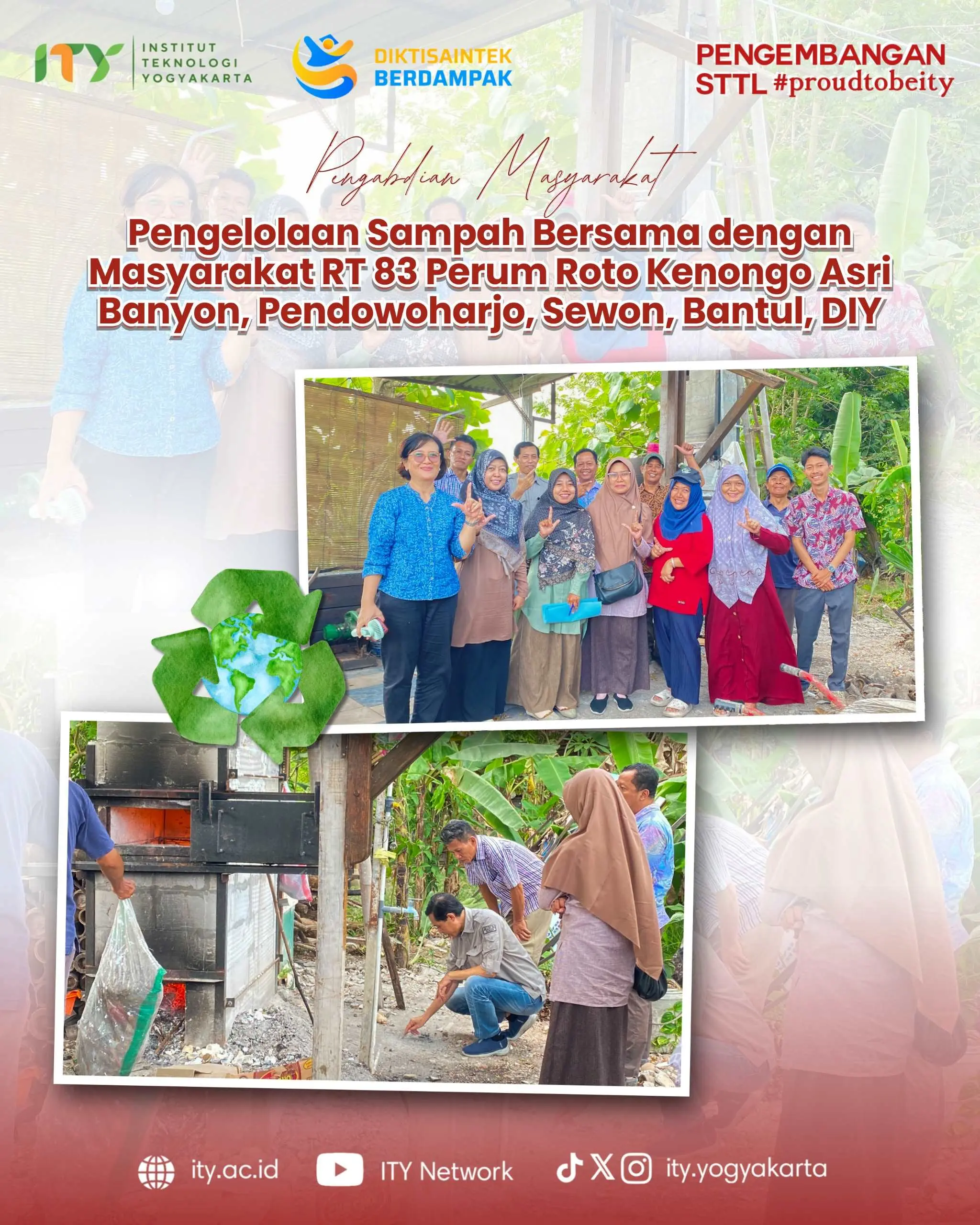 ITY Dorong Pengelolaan Sampah Berkelanjutan dan Berstandar SNI di Perum Roto Kenongo Asri